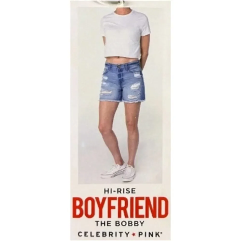 Celebrity Pink the Bobby high rise boyfriend destructed shorts sz 5/27